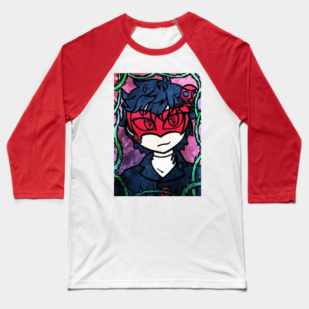 Mask of Joker Baseball T-Shirt by ScribbleSketchScoo